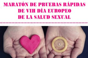 Cartel del maratón de pruebas de VIH-Sida del colectivo Colega.