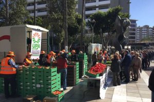 UPA reparte este jueves cientos de kilos en la Rambla.