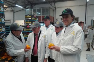 Hernando, en su visita a Hortamar.