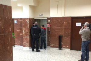El acusado a la salida del juicio en la Audiencia Provincial de Almería