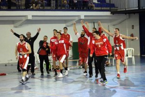 Los almerienses celebrando el pase.