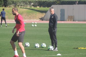 Lucas Alcaraz en el campo Anexo.