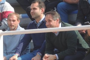El alcalde con el presidente del Poli y Juanjo Segura.