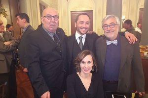 Ricardo Arqueros y Noelia Iglesias, flanqueados por Javier Marchante y Antonio Serrano.