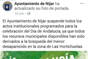 Comunicado a través de redes sociales.