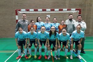 Plantilla y cuerpo técnico del CD El Ejido FS femenino.
