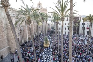 Vista aérea de la Oración en el Huerto en la Plaza de la Catedral