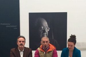 Alfredo Valdivia, Rodrigo Valero y Beba Pérez, en la presentación.