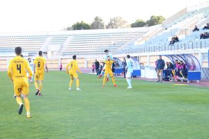 Lance del partido entre el CD El Ejido y el UCAM.