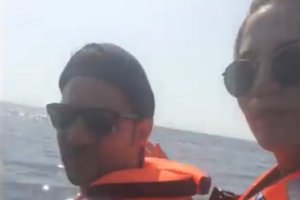 David Bisbal y Rosanna Zanetti, durante el paseo por la Isleta del Moro.