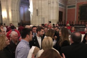 David Bisbal en el interior de la Catedral de Almería.