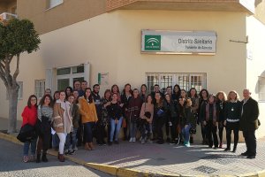 Recepción a las puertas del Distrito Poniente.