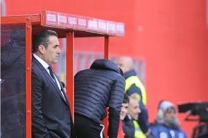 Sandoval, entrenador del Córdoba, en Los Pajaritos.