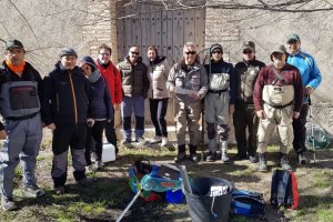 Voluntarios participantes en el muestro en Los Vélez.