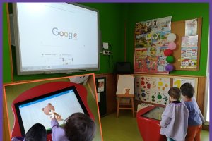 Mesa interactiva y pantalla digital en Escuela Infantil Villablanca