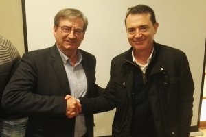 Fernando Martínez y Juan Carlos Pérez Navas tras las primarias a la Secretaría Local