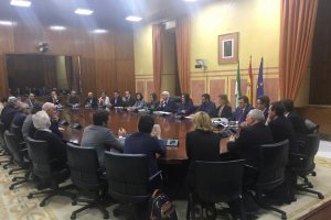 Reuión de la delegación almeriense con la Comisión de Fomento.