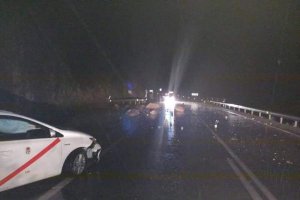 Los desprendimientos ocasionados por la lluvia de anoche.