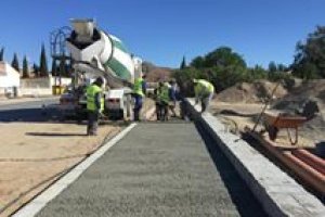 Obras actuales en una vía del municipio de Arboleas.