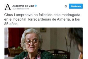 La Academia del Cine lamenta la muerte de la inolvidable actriz.