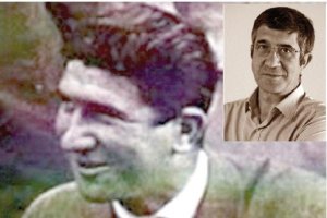 Eduardo López  vivió durante varios meses en Huércal Overa. Arriba su hijo Patxi.