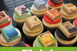 Cartel primer aniversario en Librería Bibabuk