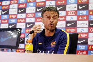 Luis Enrique, en rueda de prensa.