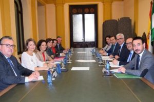 Gracia Fernández en la reunión de todos los delegados del Gobierno de la Junta.