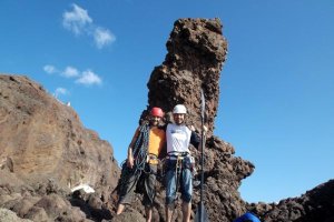 Los escaladores de ‘El Dedo’ en una foto publicada en su blog en 2014.