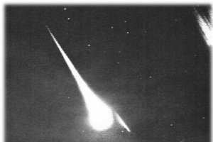 Imagen del bólido celeste capata por las cámaras de Calar Alto.