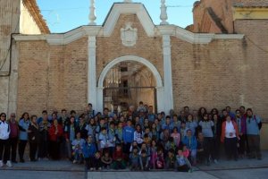 Scouts de Albox en la celebración de un acto a comienzos del presente año en el Palacio del Almanzora con motivo del centenario.