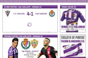 Quique en la web del Real Valladolid.
