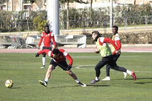 Fran Vélez en un entrenamiento.