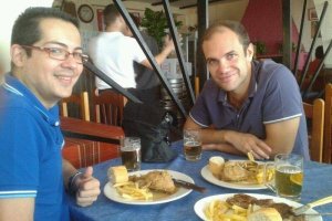 Pérez Caballero aprovecha sus visitas a Almería para disfrutar del tapeo. 