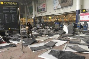 Interior del aeropuerto de Bruselas