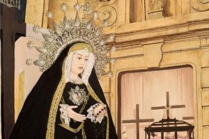 Imagen pictóricade la Virgen de los Dolores.