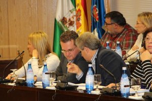 concejales de C’s en Roquetas Lourdes García, Diego Clemente y Ricardo Baca.