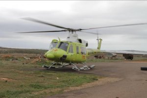 Helicóptero de 112 en una actuación