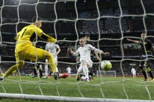 Una jugada del partido.