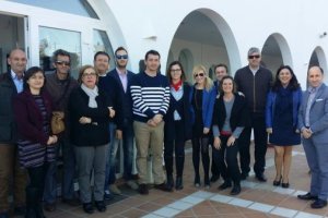 Empresarios del sector turístico tras la reunión mantenida con el concejal Emmanuel Agüero.
