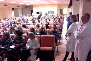 Alumnos de la Compañía de María en la sesión celebrada en Torrecárdenas.