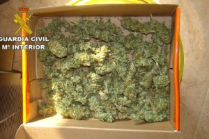 Droga intervenida por la Guardia Civil.