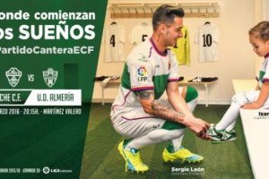 Cartel del partido en la web del Elche.