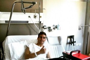 Pere Pons en el hospital tras sufrir un edema.