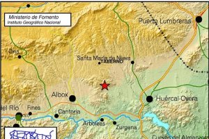 Epicentro del terremoto de la pasada madrugada.