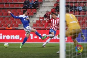 Cristian Herrera con el Girona en Montilivi.