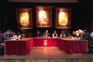 Pleno celebrado en la mañana de ayer en el Ayuntamiento de Albox y que no contó ya con la presencia de Mena.