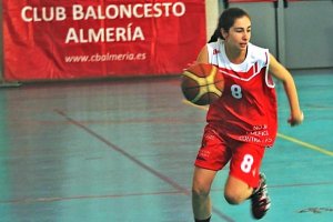 La jugadora almeriense en acción.
