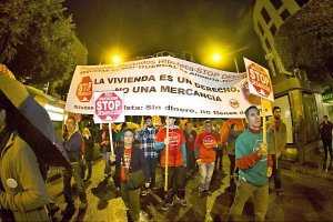 Manifestación contra los desahucios en Almería