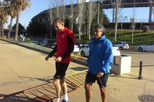 Saveljich y Goro, este martes.